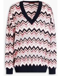 Missoni - Oversized Crochet-knit Wool-blend Sweater - Lyst