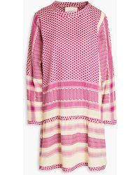 Summery Copenhagen - Gathered Cotton-jacquard Mini Dress - Lyst