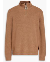 JW Anderson - Ribbed Wool Half-zip Sweater - Lyst