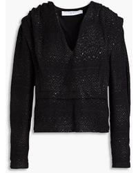 IRO - Hateya Sequin-embellished Metallic Cotton-blend Tweed Blouse - Lyst