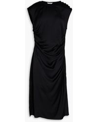 Holzweiler - Isabell Ruched Satin Midi Dress - Lyst