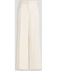 Gabriela Hearst - Norman Belted Linen-Twill Straight-Leg Pants - Lyst