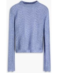 Autumn Cashmere - Pointelle-Knit Cashmere And Silk-Blend Sweater - Lyst