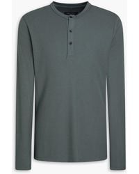 Rag & Bone - Waffle-Knit Henley T-Shirt - Lyst