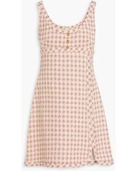 Giambattista Valli - Metallic Houndstooth Bouclé-Tweed Mini Dress - Lyst
