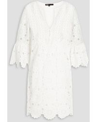 Maje - Cotton Crocheted Lace Mini Dress - Lyst