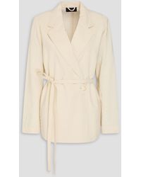 JOSEPH - Majet Double-Breasted Textured Silk-Blend Twill Blazer - Lyst