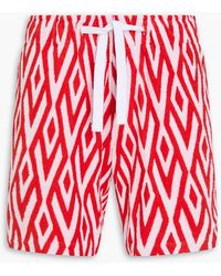 Orlebar Brown - Trevone Printed Cotton-Blend Terry Drawstring Shorts - Lyst