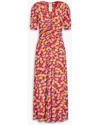 Diane von Furstenberg - Koren Reversible Printed Stretch-mesh Midi Dress - Lyst