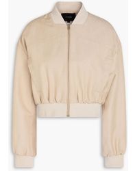 Maje - Linen And Cotton-blend Bomber Jacket - Lyst