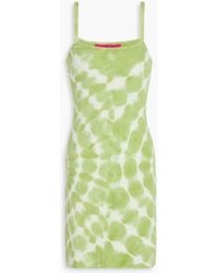 The Elder Statesman - Minikleid "nova" aus einer gerippten baumwoll-kaschmirmischung mit batikmuster - Lyst