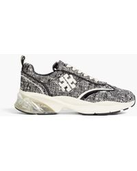 Tory Burch - Good Luck Tweed Trainers - Lyst