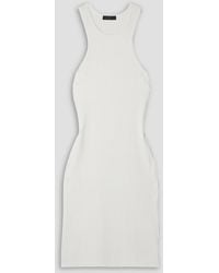 The Range - Ribbed Stretch-cotton Jersey Mini Dress - Lyst