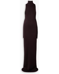Proenza Schouler - Draped Cutout Stretch-knit Turtleneck Maxi Dress - Lyst