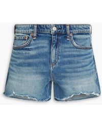 Rag & Bone - Dre Frayed Denim Shorts - Lyst