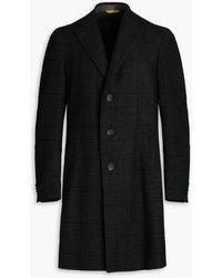 Canali - Checked Wool-blend Bouclé-tweed Coat - Lyst