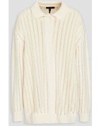 Rag & Bone - Adrienne Crochet-knit Cotton-blend Polo Cardigan - Lyst