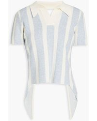 Jacquemus - Bagnu Cutout Striped Cotton-blend Terry Polo Shirt - Lyst