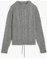 Cecilie Bahnsen - Open-back Cable-knit Wool And Alpaca-blend Sweater - Lyst