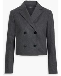 Theory - Double-Breasted Pinstriped Twill Jacket - Lyst