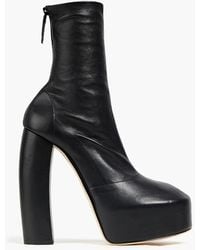 Victoria Beckham - Penelope Stretch-leather Platform Ankle Boots - Lyst