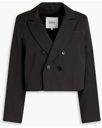 Ba&sh - Cropped Double-breasted Cotton Blazer - Lyst