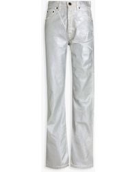 ROTATE BIRGER CHRISTENSEN - Coated High-rise Straight-leg Jeans - Lyst