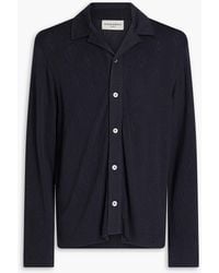 Officine Generale - Kai Pointelle-Knit Lyocell And Cotton-Blend Shirt - Lyst