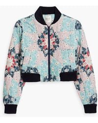 Sea - Talia Quilted Patchwork Printed Cotton Bomber Jacket - Lyst
