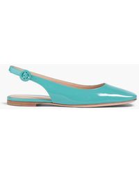 Gianvito Rossi - Tish 05 Patent-leather Slingback Flats - Lyst