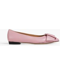 Sergio Rossi - Buckled Leather Point-toe Flats - Lyst