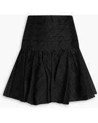 Sandro - Fluted Pleated Linen-blend Gauze Mini Skirt - Lyst