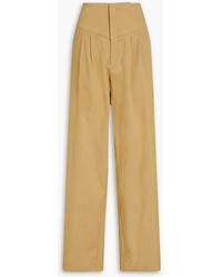BITE STUDIOS - Elate hose mit weitem bein aus twill aus einer baumwollmischung mit falten - Lyst