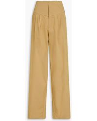 BITE STUDIOS - Elate Pleated Cotton-blend Twill Wide-leg Pants - Lyst