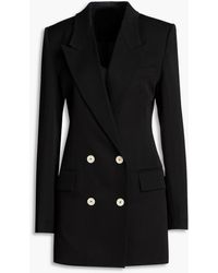 Victoria Beckham - Wool-twill Mini Tuxedo Dress - Lyst