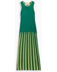 Lukhanyo Mdingi - Pleated Silk-blend Midi Dress - Lyst