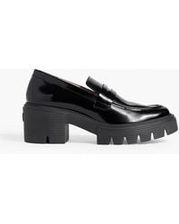 Stuart Weitzman - Soho plateau-loafers aus glanzleder - Lyst
