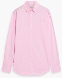 Marni - Embroidered Cotton-poplin Shirt - Lyst