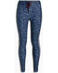 Slacks and Chinos The Upside Synthetic Mirador Mid-rise Cropped leggings in Blue Womens Trousers Slacks and Chinos The Upside Trousers 