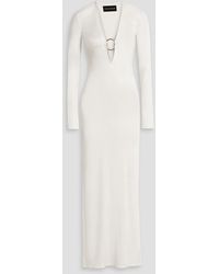 Louisa Ballou - Ring-embellished Stretch-jersey Maxi Dress - Lyst