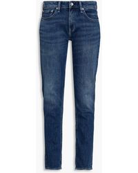 Rag & Bone - Tief sitzende jeans mit schmalem bein in ausgewaschener optik - Lyst