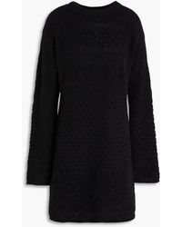 Loulou de Saison - Pelagia Cable-knit Wool-blend Mini Dress - Lyst