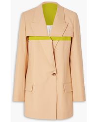 Nina Ricci - Convertible Double-breasted Wool And Mohair-blend Canvas Blazer - Lyst
