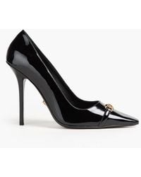Versace - Medusa Embellished Patent-Leather Pumps - Lyst