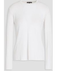 James Perse - Ribbed Linen-blend Sweater - Lyst