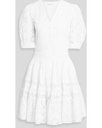 Maje - Broderie Anglaise Cotton Mini Dress - Lyst