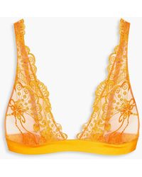 I.D Sarrieri - Embroidered Tulle Triangle Bra - Lyst