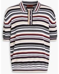 Missoni - Striped Ribbed Cotton Polo Shirt - Lyst