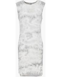 Enza Costa Tie-dyed Ribbed Jersey Mini Dress - Grey