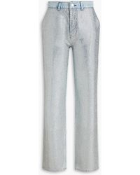 FRAME - Le Jane Embellished High-rise Straight-leg Jeans - Lyst